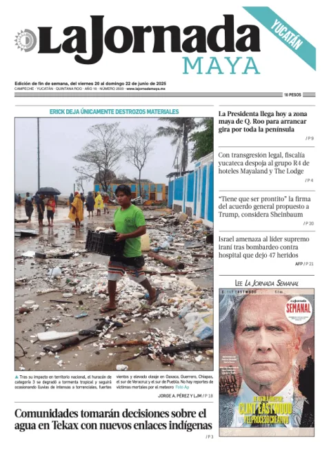 Portada de La Jornada Maya Yucatán del viernes, 20 de junio de 2025