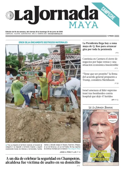 Portada de La Jornada Maya Campeche del viernes, 20 de junio de 2025
