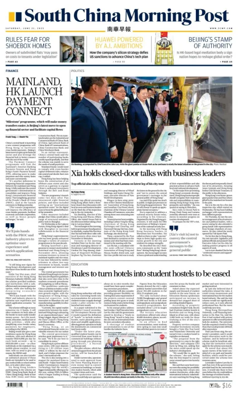 Portada de South China Morning Post