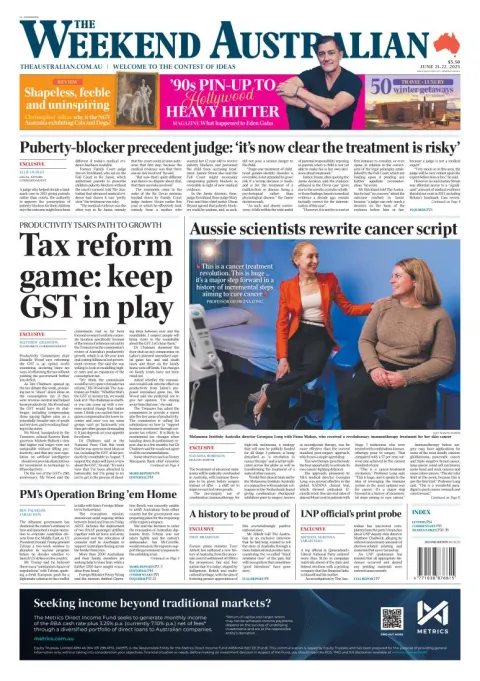 Portada de The Australian