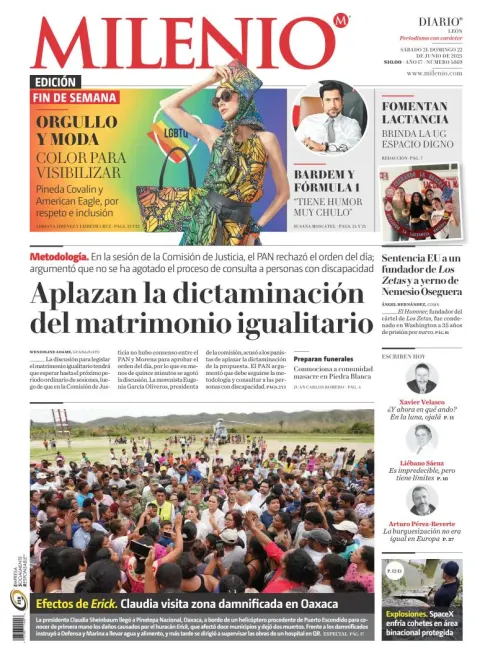 Portada de Milenio Leon del sábado, 21 de junio de 2025