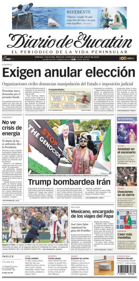 Portada de Diario de Yucatán