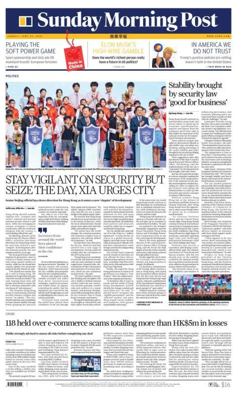 Portada de South China Morning Post
