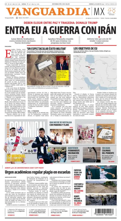 Portada de Vanguardia