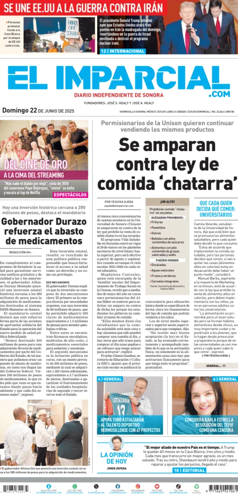 Portada de El Imparcial