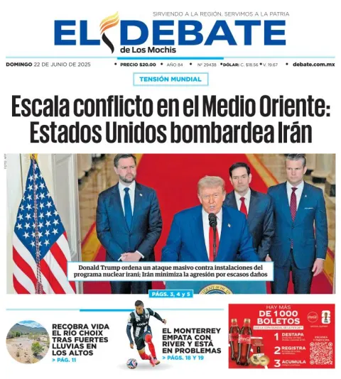 Portada de El Debate de los Mochis