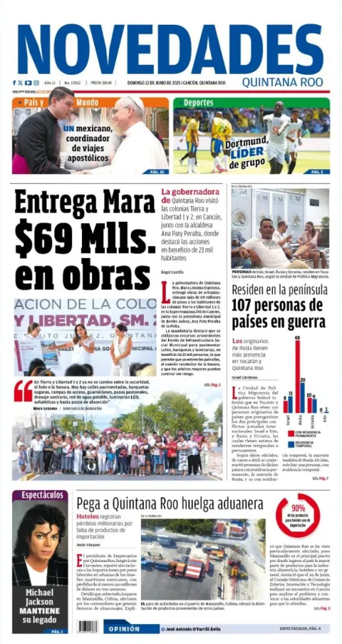 Portada de Novedades Quintana Roo