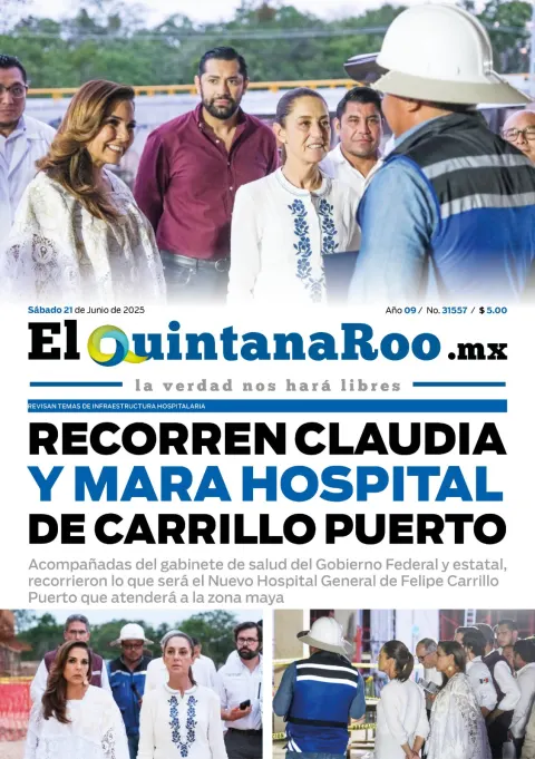 Portada de El Quintana Roo (portada) del sábado, 21 de junio de 2025