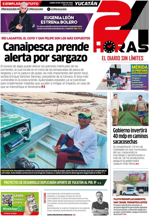 Portada de 24 Horas Yucatan