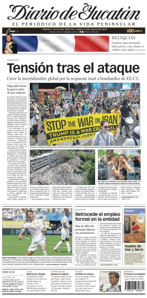 Portada de Diario de Yucatán