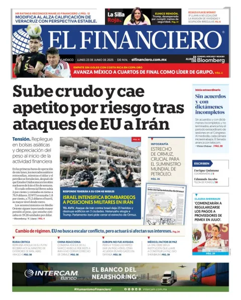 Portada de El Financiero
