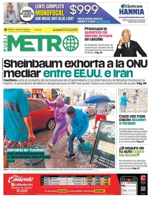 Portada de Publimetro Merida