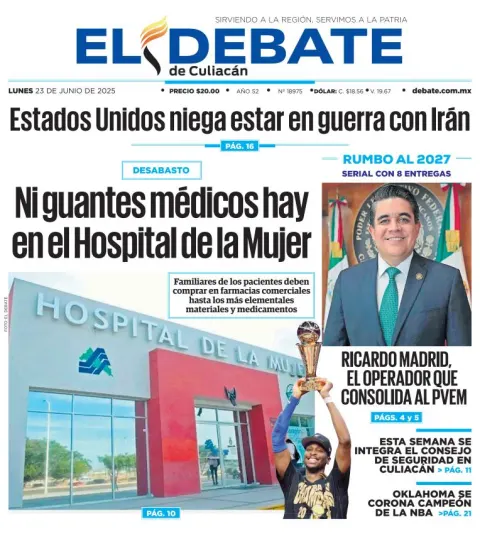 Portada de El Debate de Culiacan
