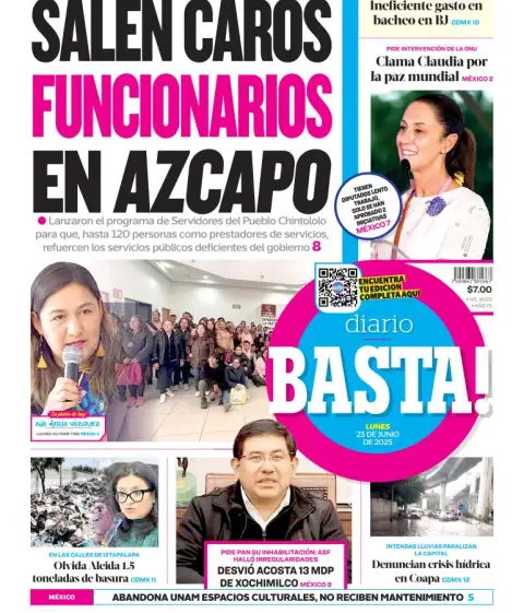 Portada de Basta del lunes, 23 de junio de 2025