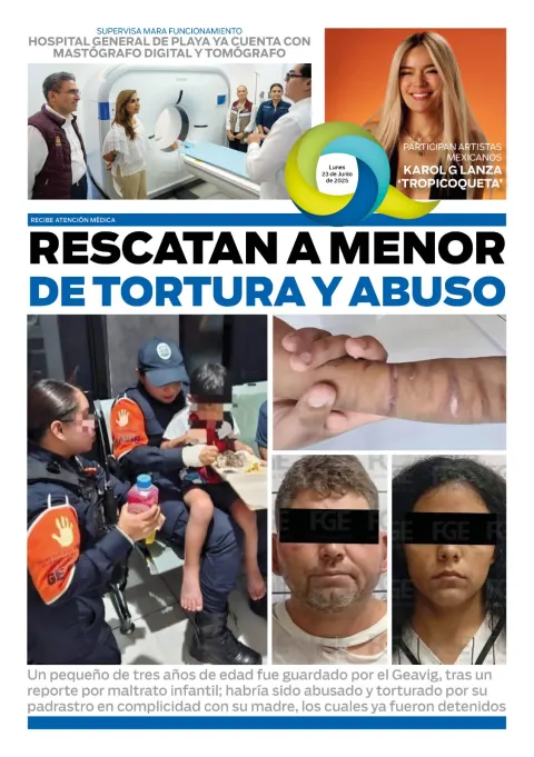 Portada de El Quintana Roo (contraportada) del lunes, 23 de junio de 2025