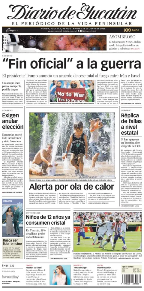 Portada de Diario de Yucatán