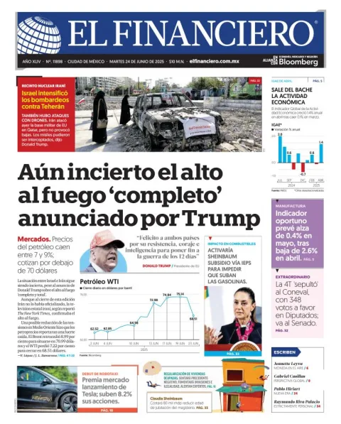 Portada de El Financiero