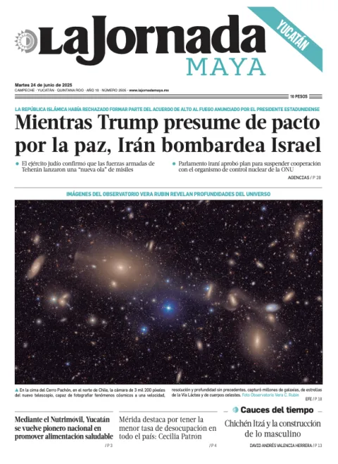 Portada de La Jornada Maya Yucatán del martes, 24 de junio de 2025