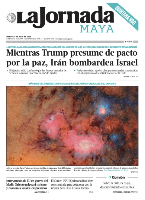 Portada de La Jornada Maya Quintana Roo del martes, 24 de junio de 2025