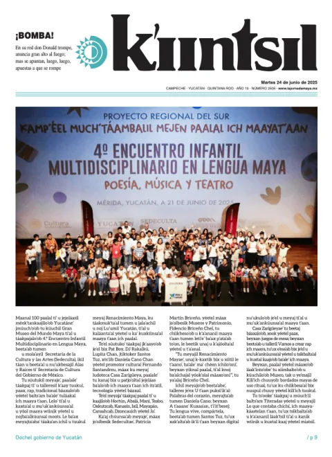 Portada de La Jornada - Kiintsil del martes, 24 de junio de 2025