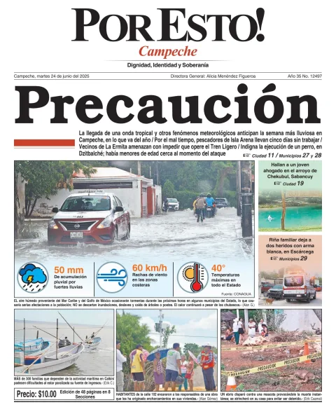 Portada de Por Esto (campeche) del martes, 24 de junio de 2025