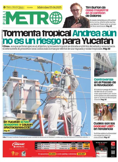 Portada de Publimetro Merida