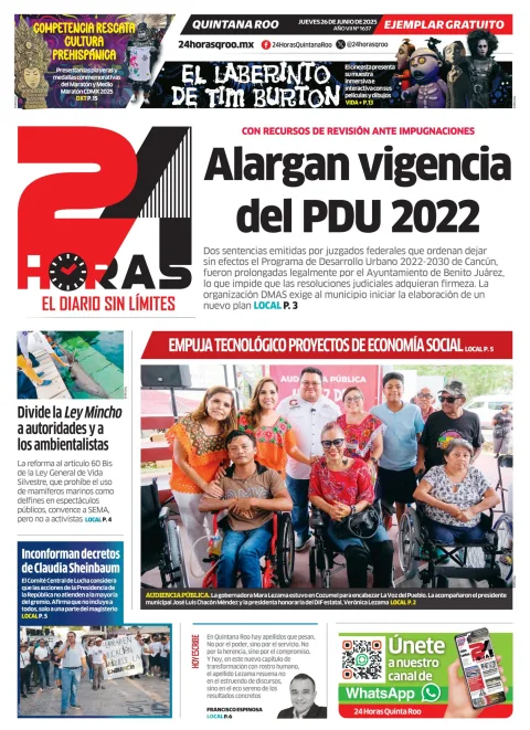 Portada de 24 Horas Quintana Roo