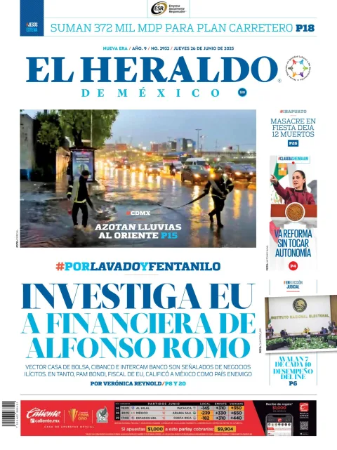 Portada de El Heraldo de Mexico