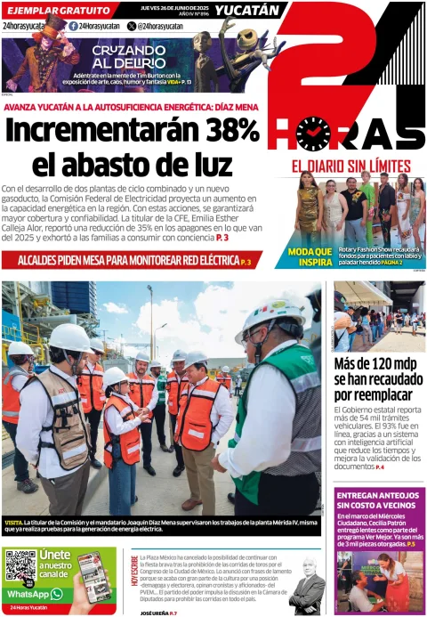 Portada de 24 Horas Yucatan