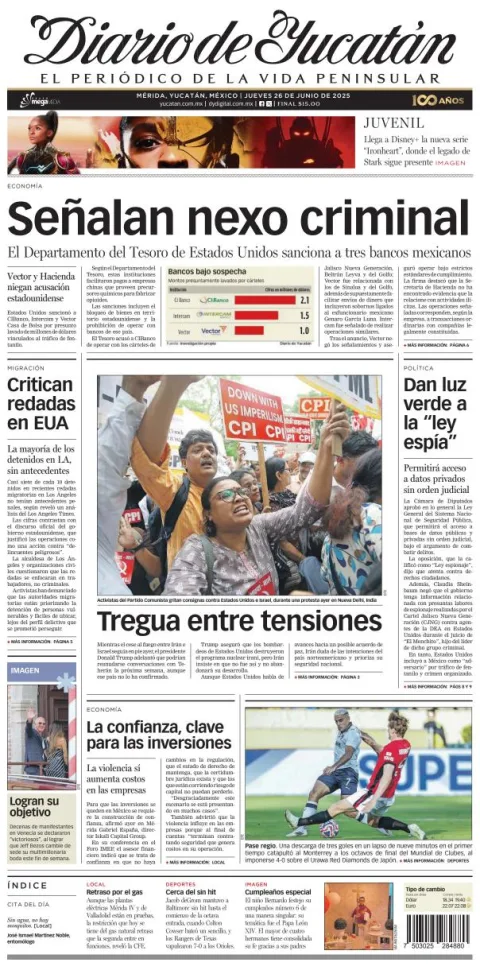 Portada de Diario de Yucatán