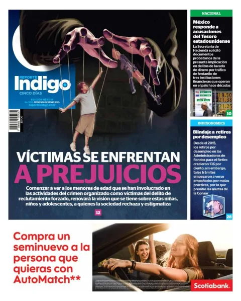Portada de Reporte Indigo del jueves, 26 de junio de 2025