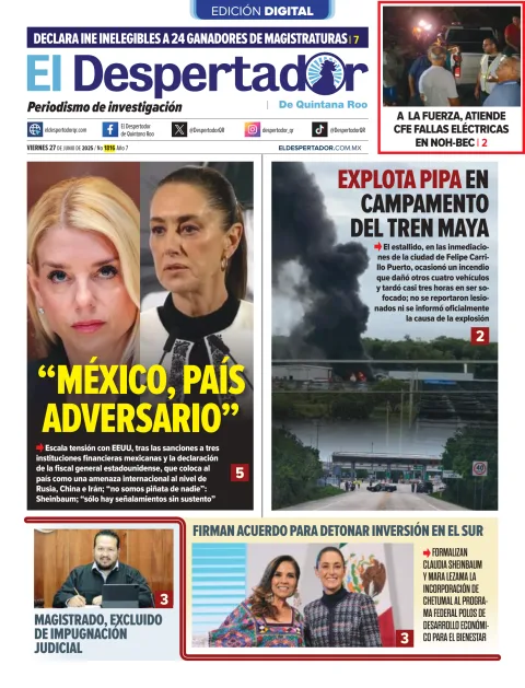 Portada de El Despertador de Quintana Roo