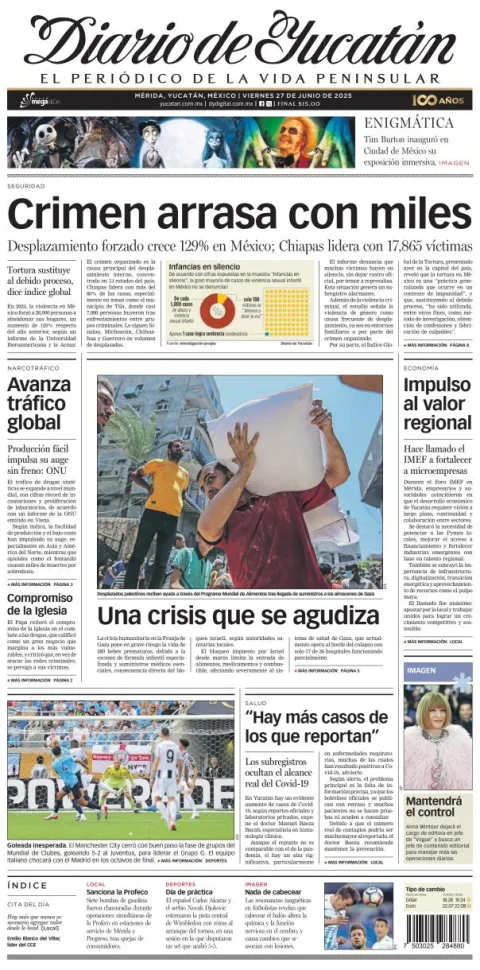 Portada de Diario de Yucatán