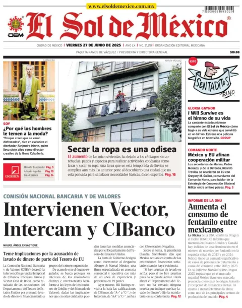Portada de El Sol de Mexico