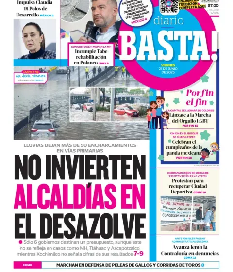 Portada de Basta del 2025-06-27