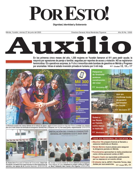 Portada de Por Esto (merida, Yucatan) del viernes, 27 de junio de 2025