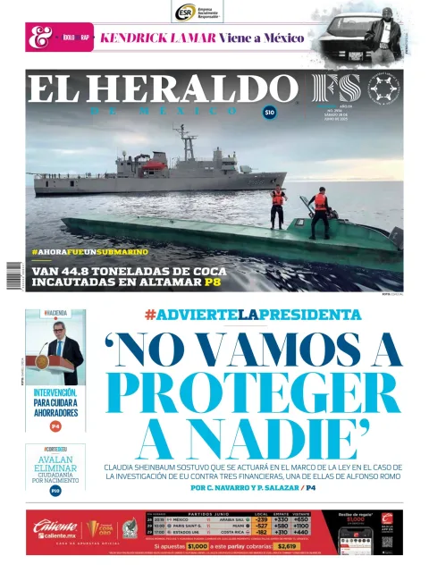 Portada de El Heraldo de Mexico