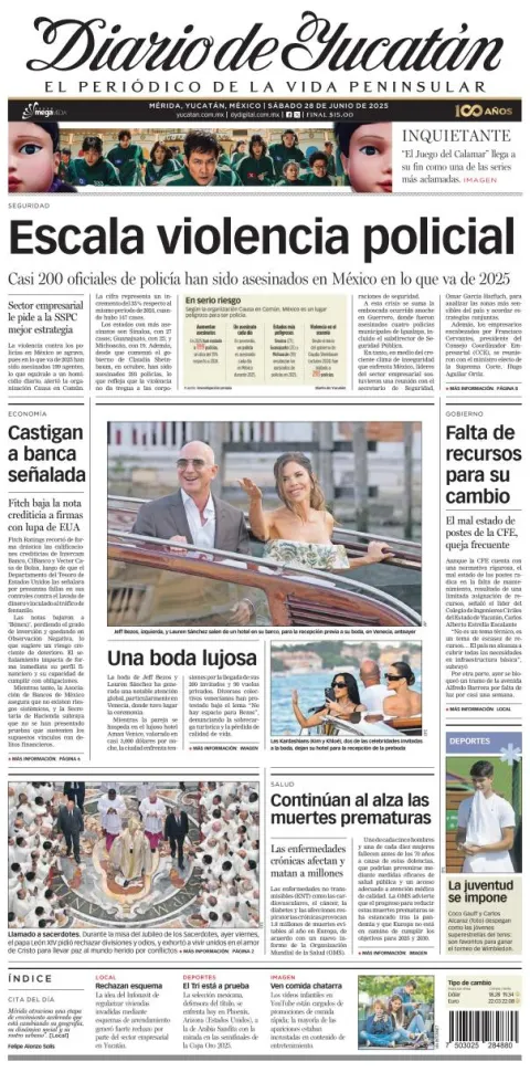 Portada de Diario de Yucatán