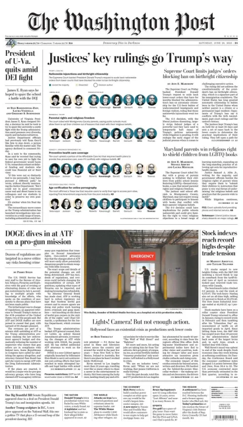 Portada de The Washington Post
