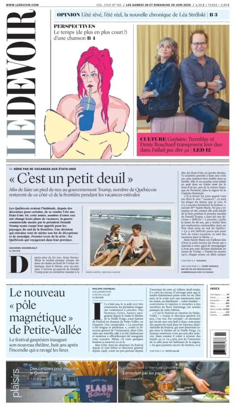 Portada de Le Devoir