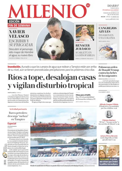 Portada de Milenio Tamaulipas del sábado, 28 de junio de 2025