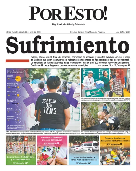 Portada de Por Esto (merida, Yucatan) del sábado, 28 de junio de 2025