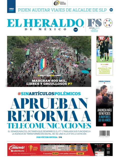 Portada de El Heraldo de Mexico
