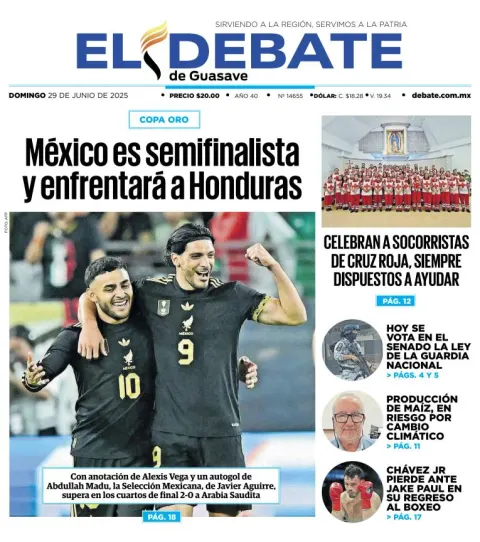 Portada de El Debate de Guasave