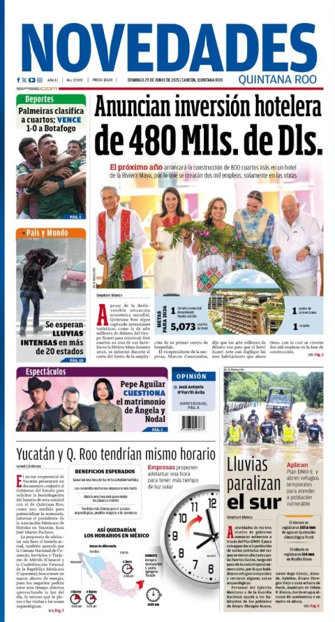 Portada de Novedades Quintana Roo