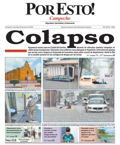 Portada de Por Esto (campeche) del domingo, 29 de junio de 2025