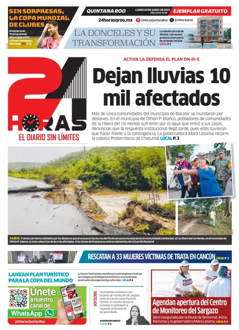 Portada de 24 Horas Quintana Roo