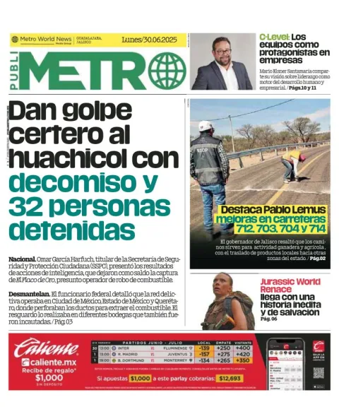 Portada de Publimetro Guadalajara
