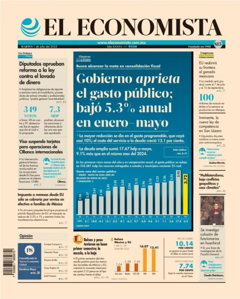 Portada de El Economista