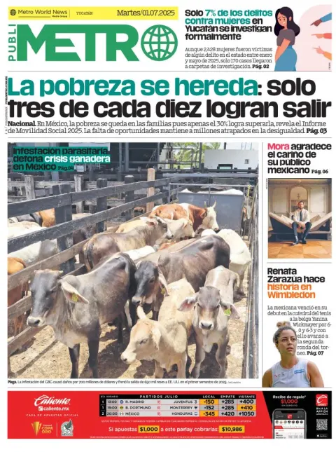 Portada de Publimetro Merida